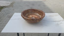 Brown onyx translucent natural stone drop-in vessel sink polished d16 h6 SKU EGEBOXP166 360 view Brown onyx translucent natural stone drop-in vessel sink polished d16 h6 SKU EGEBOXP166 360 view