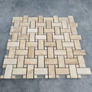 Patara Basketweave Pattern 12" x 12" Honed Travertine Mesh-Mounted Mosaic Tile Patara Basketweave Pattern 12" x 12" Honed Travertine Mesh-Mounted Mosaic Tile