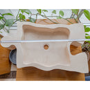 Beige Travertine puzzle shape farmhouse sink NTRVS02 sizeBeige Travertine puzzle shape farmhouse sink NTRVS02 size (W)16" (L)27.5" (H)6" width measure view  Beige Travertine puzzle shape farmhouse sink NTRVS02 sizeBeige Travertine puzzle shape farmhouse sink NTRVS02 size (W)16" (L)27.5" (H)6" width measure view