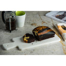 Bianco Carrara genuine white marble serving board charcutorie platter product SKU-MSBCSB8x14 Presentation view of Bianco marble Bianco Carrara genuine white marble serving board charcutorie platter product SKU-MSBCSB8x14 Presentation view of Bianco marble