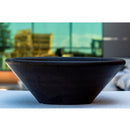 Black andesite natural stone V-shape tapered vessel sink honed d16 h6 SKU NTRSTC11 side view Black andesite natural stone V-shape tapered vessel sink honed d16 h6 SKU NTRSTC11 side view