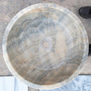 Natural Stone Bubble Gray Translucent Onyx Vessel Sink Polished (D)16" (H)6 Natural Stone Bubble Gray Translucent Onyx Vessel Sink Polished (D)16" (H)6