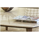 Burdur Beige marble coffee table W40-L40-H14 rectangular wood SKU-MSBB40WL close shot of product Burdur Beige marble coffee table W40-L40-H14 rectangular wood SKU-MSBB40WL close shot of product