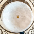 Carrara White Stone Vessel Sink NTRVS33 Size (D)16"(H)6" top view product shot Carrara White Stone Vessel Sink NTRVS33 Size (D)16"(H)6" top view product shot