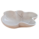 Carrara White flower shape sink size (W)24.5" (L)18" (H)6" SKU-NTRVS03 product shot angle view Carrara White flower shape sink size (W)24.5" (L)18" (H)6" SKU-NTRVS03 product shot angle view
