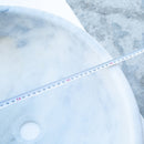 Carrara white marble oval vessel sink NTRSTC04 Size (W)16" (L)21" (H)6" thick measure view Carrara white marble oval vessel sink NTRSTC04 Size (W)16" (L)21" (H)6" thick measure view