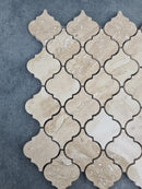 Patara Casablanca Pattern 12" x 12" Honed Travertine Mesh-Mounted Mosaic Tile Patara Casablanca Pattern 12" x 12" Honed Travertine Mesh-Mounted Mosaic Tile