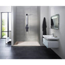 Cream royal marble rectangular shower base hand carved SKU-NTRSTC56  Installed view of Royal marble base Cream royal marble rectangular shower base hand carved SKU-NTRSTC56  Installed view of Royal marble base