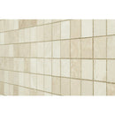 Crema marfil beige marble mosaic 2"x2" polished SKU-10083731 angle view Crema marfil beige marble mosaic 2"x2" polished SKU-10083731 angle view