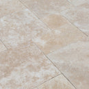 Denizli beige antique French pattern travertine tile size pattern set surface brushed chiseled SKU-10071438 product shot Denizli beige antique French pattern travertine tile size pattern set surface brushed chiseled SKU-10071438 product shot