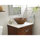 Noce Brown Travertine V-Shape Tapered Sink Polished (D)16" (H)6" Noce Brown Travertine V-Shape Tapered Sink Polished (D)16" (H)6"
