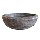 Emprador brown natural stone marble drop-in vessel sink polished d16 h6 SKU NTRVS34 side view Emprador brown natural stone marble drop-in vessel sink polished d16 h6 SKU NTRVS34 side view