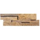 Gold 3D Travertine Ledger Panel Honed 8x24 SKU-20201001 product shot single product view Gold 3D Travertine Ledger Panel Honed 8x24 SKU-20201001 product shot single product view
