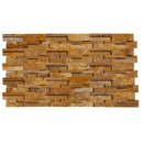 Gold 3D Travertine Ledger Panel Honed 8x24 SKU-20201001 product shot top view with sealer surface Gold 3D Travertine Ledger Panel Honed 8x24 SKU-20201001 product shot top view with sealer surface