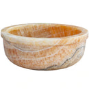 Natural Stone Honey Onyx Drop-in Vessel Sink Polished (D)16" (H)6" Natural Stone Honey Onyx Drop-in Vessel Sink Polished (D)16" (H)6"