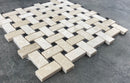 Vanilla Beige Marble Basketweave Design on 12" x 12" Mesh Mosaic Tile Vanilla Beige Marble Basketweave Design on 12" x 12" Mesh Mosaic Tile