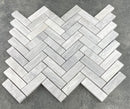 Solto White 1"x3" Herringbone on 12" x 12" Mesh Marble Mosaic Tile Solto White 1"x3" Herringbone on 12" x 12" Mesh Marble Mosaic Tile