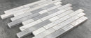 Solto White Marble Strip Liner on 12" x 12" Mesh Mosaic Tile Solto White Marble Strip Liner on 12" x 12" Mesh Mosaic Tile