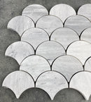 Solto White Marble Laguna on 12" x 12" Mesh Mosaic Tile Solto White Marble Laguna on 12" x 12" Mesh Mosaic Tile