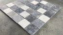 Luna Sky Marble 2"x2" Mixed Finish on 12" x 12" Mesh Mosaic Tile Luna Sky Marble 2"x2" Mixed Finish on 12" x 12" Mesh Mosaic Tile