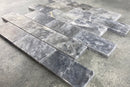 Luna Sky Marble 2"x4" Brick on 12" x 12" Mesh Mosaic Tile Luna Sky Marble 2"x4" Brick on 12" x 12" Mesh Mosaic Tile
