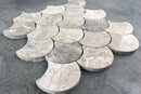 Silver Shadow Marble Laguna on 12" x 12" Mesh Mosaic Tile Silver Shadow Marble Laguna on 12" x 12" Mesh Mosaic Tile