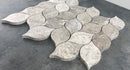 Silver Shadow Marble Leaf Design on 12" x 12" Mesh Mosaic Tile Silver Shadow Marble Leaf Design on 12" x 12" Mesh Mosaic Tile
