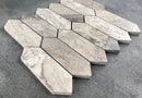 Silver Shadow Marble Strada Design on 12" x 12" Mesh Mosaic Tile Silver Shadow Marble Strada Design on 12" x 12" Mesh Mosaic Tile