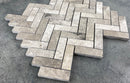 Silver Shadow Marble 1"x3" Herringbone on 12" x 12" Mesh Mosaic Tile Silver Shadow Marble 1"x3" Herringbone on 12" x 12" Mesh Mosaic Tile