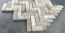 Silver Shadow Marble 1"x3" Herringbone on 12" x 12" Mesh Mosaic Tile Silver Shadow Marble 1"x3" Herringbone on 12" x 12" Mesh Mosaic Tile