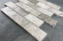 Silver Shadow Marble 2"x4" Brick Honed on 12" x 12" Mesh Mosaic Tile Silver Shadow Marble 2"x4" Brick Honed on 12" x 12" Mesh Mosaic Tile