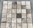 Silver Shadow Marble 2"x2" Honed on 12" x 12" Mesh Mosaic Tile Silver Shadow Marble 2"x2" Honed on 12" x 12" Mesh Mosaic Tile