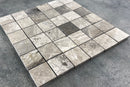 Silver Shadow Marble 2"x2" Honed on 12" x 12" Mesh Mosaic Tile Silver Shadow Marble 2"x2" Honed on 12" x 12" Mesh Mosaic Tile
