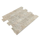 Ivory Light 4"xFree Length Split-face Natural Travertine Wall Tile Angle view Ivory Light 4"xFree Length Split-face Natural Travertine Wall Tile Angle view