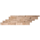Ivory Beige Cambria Ledger 3D Panel 6.8"x20.8" Split-face Natural Travertine Wall Tile top view Ivory Beige Cambria Ledger 3D Panel 6.8"x20.8" Split-face Natural Travertine Wall Tile top view