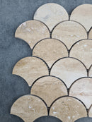 Patara Laguna Pattern 12" x 12" Honed Travertine Mesh-Mounted Mosaic Tile Patara Laguna Pattern 12" x 12" Honed Travertine Mesh-Mounted Mosaic Tile