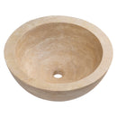 LightBeigeTravertineSlopedBathroomVesselSinkHoned_D_16_H1_6_H2_8SKU-YEDSIM12 angle view LightBeigeTravertineSlopedBathroomVesselSinkHoned_D_16_H1_6_H2_8SKU-YEDSIM12 angle view