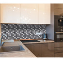 Luna sky marble mosaic 2x2 honed sand blasted mix on 12x12 SKU-HSLS2x2BMOSH Installed view of product. Luna sky marble mosaic 2x2 honed sand blasted mix on 12x12 SKU-HSLS2x2BMOSH Installed view of product.