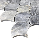 Luna sky marble mosaic laguna on 12x12 mesh brick SKU-HSLSLAGBMOSH close view Luna sky marble mosaic laguna on 12x12 mesh brick SKU-HSLSLAGBMOSH close view