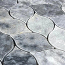 Luna sky marble mosaic leaf design on 12x12 mesh honed SKU-HSLSLEABMOSH Close view  Luna sky marble mosaic leaf design on 12x12 mesh honed SKU-HSLSLEABMOSH Close view