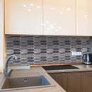 Luna sky marble mosaic strada on 12"x12" mesh brick honed SKU-HSLSSTRBMOSH Installed view of meshes. Luna sky marble mosaic strada on 12"x12" mesh brick honed SKU-HSLSSTRBMOSH Installed view of meshes.