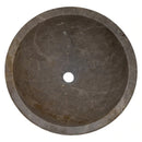 Maya Grey Marble drop in self rimming polished sink D16 H6 SKU-YEDSIM02 product shot top view Maya Grey Marble drop in self rimming polished sink D16 H6 SKU-YEDSIM02 product shot top view