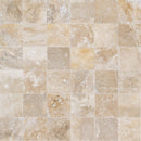 Mina rustic travertine tile surface honed filled SKU-10071430 top view of the product. Mina rustic travertine tile surface honed filled SKU-10071430 top view of the product.
