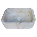 European Sugar Marble Rectangular Farmhouse Sink Semi-Polished  (W)12.5" (L)18" (H)5" European Sugar Marble Rectangular Farmhouse Sink Semi-Polished  (W)12.5" (L)18" (H)5"