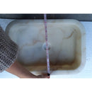 European Sugar Marble Rectangular Farmhouse Sink Semi-Polished  (W)12.5" (L)18" (H)5" European Sugar Marble Rectangular Farmhouse Sink Semi-Polished  (W)12.5" (L)18" (H)5"