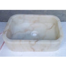 European Sugar Marble Rectangular Farmhouse Sink Semi-Polished  (W)12.5" (L)18" (H)5" European Sugar Marble Rectangular Farmhouse Sink Semi-Polished  (W)12.5" (L)18" (H)5"