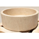 Natural Stone Classic Travertine Vessel Sink SKU-20020029 angle view Natural Stone Classic Travertine Vessel Sink SKU-20020029 angle view