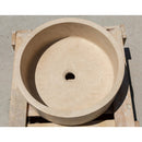 Natural Stone Classic Travertine Vessel Sink SKU-20020029 top view Natural Stone Classic Travertine Vessel Sink SKU-20020029 top view
