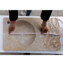 Stone Travertine Troia Light Above Counter Sink  Stone Travertine Troia Light Above Counter Sink