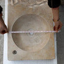 Stone Travertine Troia Light Above Counter Sink inner diameter Stone Travertine Troia Light Above Counter Sink inner diameter